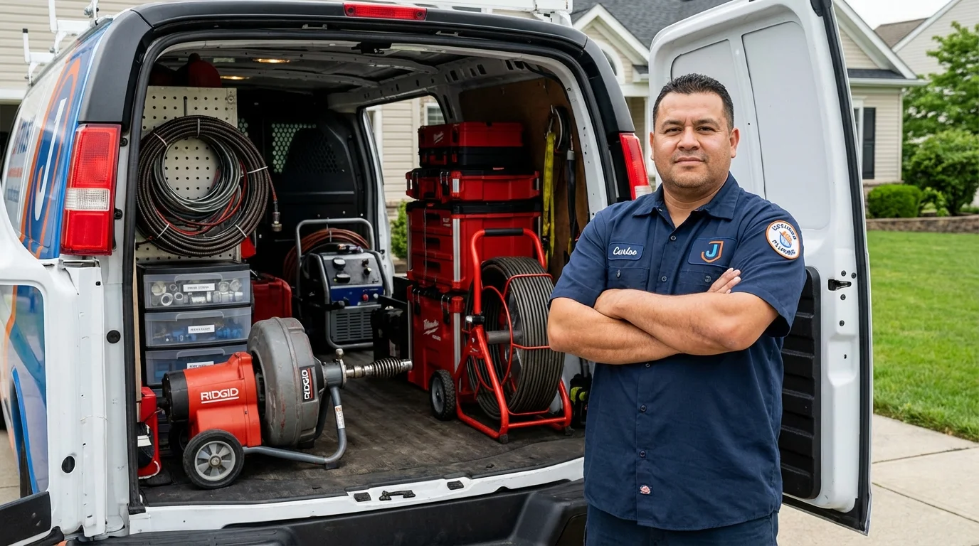 Professional drain cleaning equipment and Johns Plumbing LLC plumber in Lecanto