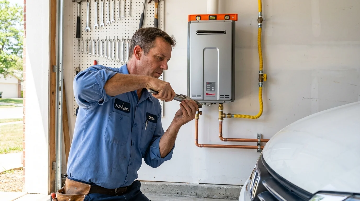 Tankless water heater installation by a Johns Plumbing LLC plumber in Lecanto